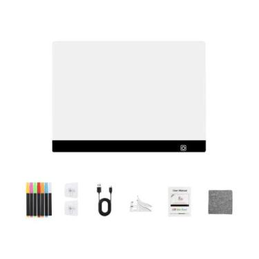 Imagem de Quadro De Desenho Acrílico Transparente Iluminado 13.77x9.84 Com 7 Can