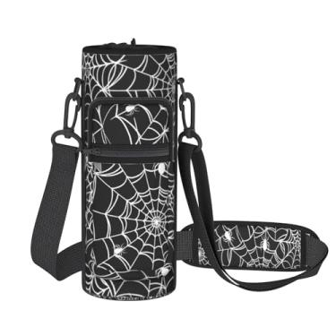Imagem de Baiheyi Bolsa tiracolo para garrafa de água de Halloween para copos de 740 g/947 ml, bolsa de transporte ajustável de neoprene para garrafa de água, bolsa isolada com alça de ombro e bolso para