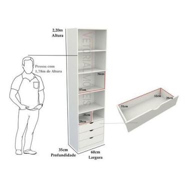 Imagem de Armário Colmeia Mirela M11 Closet Lojas Expositor - VETORIAL MÓVEIS, B