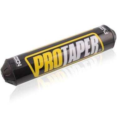 Imagem de Almofada de guidão de motocicleta universal Powerspor Almofada de esponja de peito redondo para ATVs Dirt Pit Bike compatível com Motorcross UTV (preto amarelo)