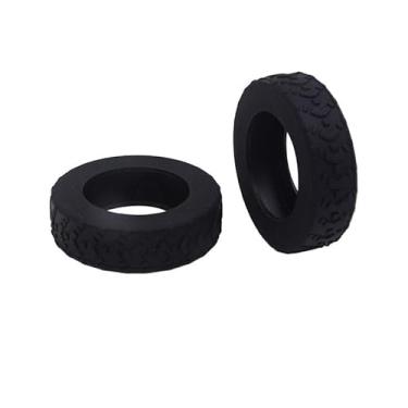 Imagem de Protetores de bagagem de silicone – Capas antiderrapantes resistentes ao desgaste para capas de carrinho de rodas duplas de 5 a 6 cm, pacote com 8 acessórios, Preto, Viagens de lazer