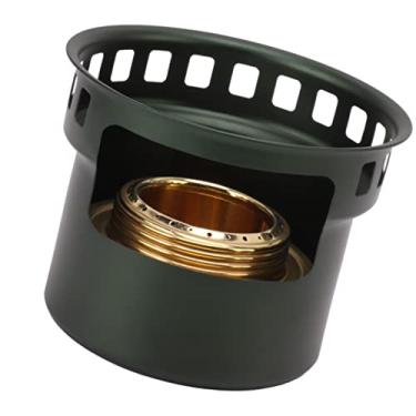 Imagem de Generic Fogão Portátil a álcool Compacto de Cobre à Prova de para Camping e Piquenique Com Material de Liga de Alumínio (Verde Escuro)