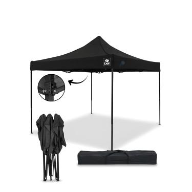 Imagem de Tenda Gazebo para Praia Camping Jardim 3x3 Reforçada Proteção Uv Preta Premium