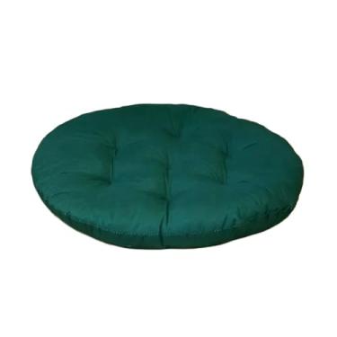 Imagem de Almofada antiderrapante grossa para cadeira de jantar, almofada de soneca, almofada redonda, almofada de cadeira de inverno multifuncional (verde escuro)