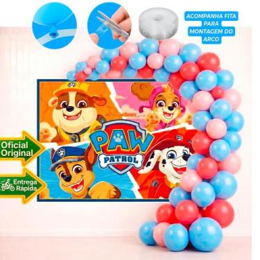 Imagem de Kit festa Patrulha Canina Decoração Aniversário Painel+balão - Piffer 