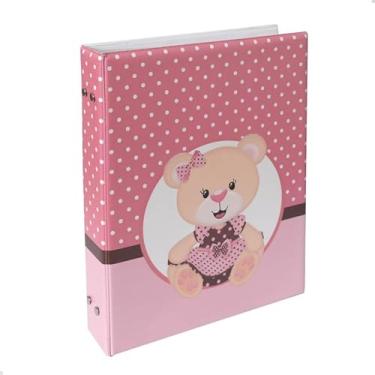 Imagem de Álbum fotográfico para 120 fotos 20x25 URSINHA ROSA bebê infantil Ursinha