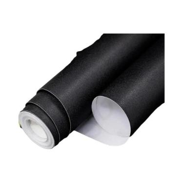 Imagem de Papel De Parede Vinílico Autoadesivo Preto Fosco Impermeável Para Móve