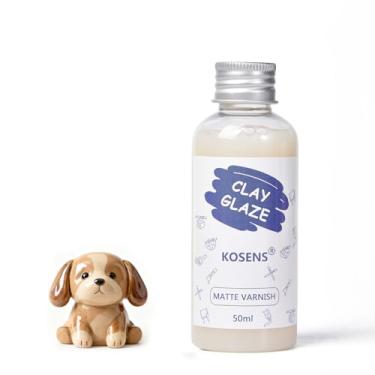 Imagem de Esmalte de argila seca ao ar, verniz de argila para argila de secagem ao ar, aumenta o brilho da cerâmica e evita arranhões e rachaduras em cerâmica artesanal, impermeável (fosco - 50 ml)