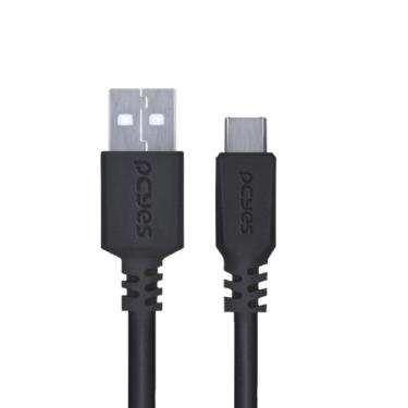 Imagem de Cabo Para Celular Smartphone Usb A 2.0 Para Usb Tipo C 1 Metro Preto - Puacp-01