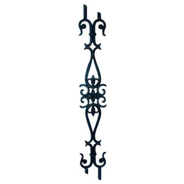 Imagem de Grade De Ferro Fundido Flor De Liz 2 Graus Varanda 87X14Cm