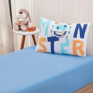 Imagem de Jogo De Cama Kids Solteiro Infantil Malha 88x188x25cm Monster