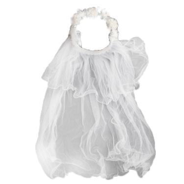 Imagem de Véu De Noiva Branco Com Flor E Laços