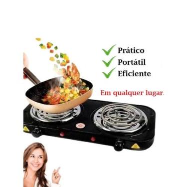 Imagem de Super Fogão Cooktop Fogareiro Elétrico 2 Bocas Portátil 110v - FIX