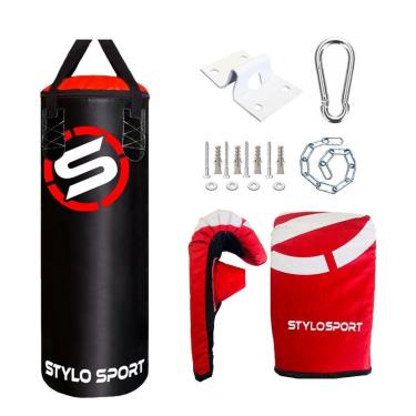 Imagem de Saco de Pancada 70 cm + Luva de Treino + Suporte-Unissex