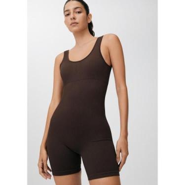 Imagem de Macaquinho Esportivo Sem Costura - Marrom P - Hering Adulto, P