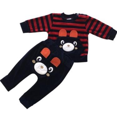 Imagem de Conjunto Bebe Menino Bichinho - MULEKA SAPEKA, Vermelho, P