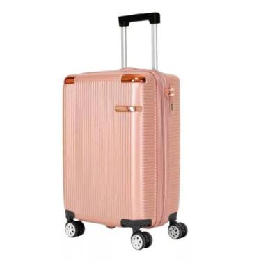 Imagem de Mala Bordo 10kg ABS Rígida Expansível Rosa com Rodinhas 360 - MALAROSA