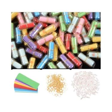 Imagem de Cápsulas De Mensagens De Amor 100pcs Mini Notas De Desejo Papéis Em Ro