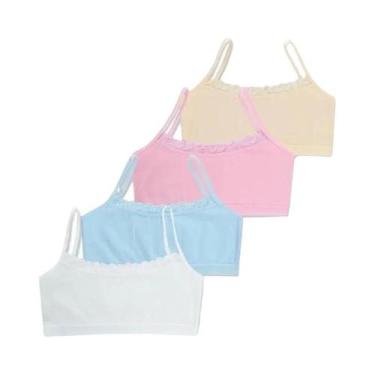 Imagem de Conjunto De Sutiãs De Treino Em Algodão E Spandex Para Meninas Adolesc