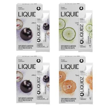 Imagem de LIQUIDZ - Eletrólitos Zero Açúcares - 3 Sabores - Kit 4 Caixas - 24 sachês-Unissex