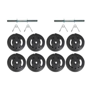 Imagem de KIT 2X BARRA 40cm 20kg ANILHA KENKORP TREINE EM CASA