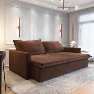 Imagem de Sofá-cama Coimbra  4 lugares Suede 200cm