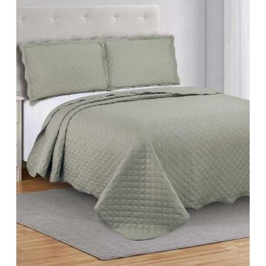 Imagem de Colcha Grid Casal Camesa Bege, UN, Bege