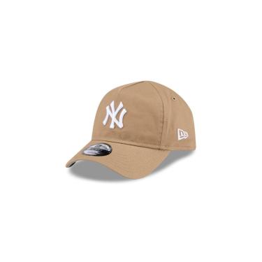 Imagem de Boné New Era  Infantil 9FORTY A-FRAME New York Yankees MLB Kaki Logo Branco-Unissex