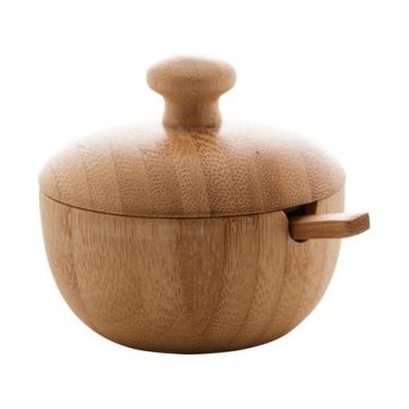 Imagem de Açucareiro com Colher de Bambu Verona 8x7,5cm Lyor