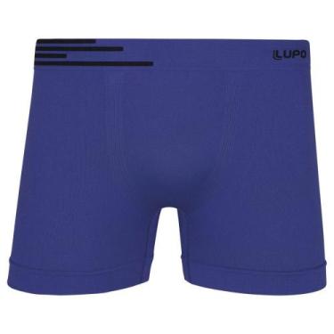 Imagem de Cueca Boxer Sem Costura Lupo 00436-002 Microfibra, Azul náutico, G