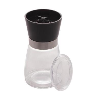 Imagem de Moedor de Tempero com Tampa Lyor Preta de Vidro 170ml - Wolff