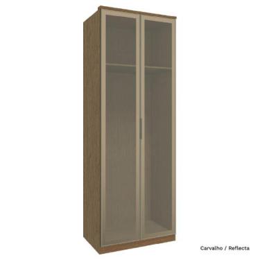 Imagem de Guarda Roupa Modulado 02 Portas de Vidro 234cm Setiba - Móveis Rimo, C