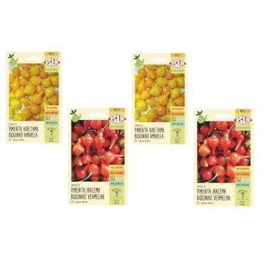 Imagem de 2X Kit Sementes Pimentas Biquinho Isla