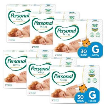 Imagem de Fralda Personal Premium Mega 6 Pacotes com 30 Unidades Cada - Tamanho 