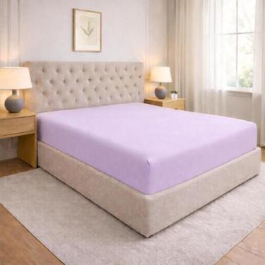 Imagem de Lençol de cama Queen Avulso 400 Fios 40cm Altura 100 algodao com elast