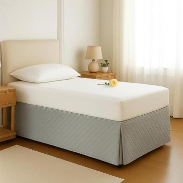 Imagem de Saia Para Cama Box Solteiro Matelada Microfibra ultrassonico sem elast