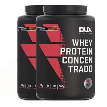 Imagem de Suplemento Combo 2x Whey Concentrado 100% 900g Cookies - Dux-Unissex