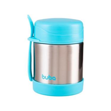 Imagem de Pote Térmico com Talher Inox Azul 320ml Buba, 320ml, Azul