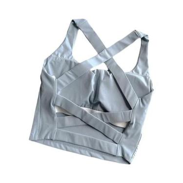 Imagem de Sutiã Esportivo Feminino Respirável Com Efeito Push-up Para Yoga, Fitn
