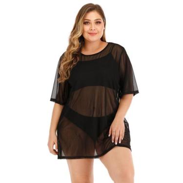 Imagem de Casaco de malha Beach Cover Up Plus Size para mulheres - Taiyuanketanm