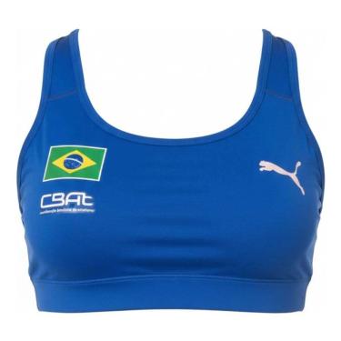 Imagem de Top Com Bojo Brasil Puma Cbat Atletismo Competição 523941