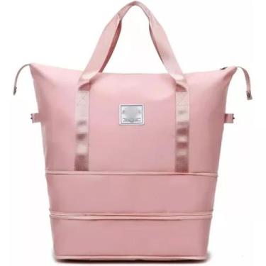 Imagem de Sacola Viagem Compacta Com Expansor Duplo Jin Mao, Rosa gold