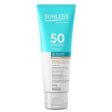 Imagem de Protetor Solar Sunless Facial FPS 50 Base Médio 60g - Farmax