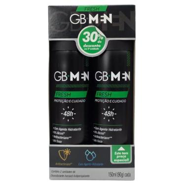 Imagem de Kit 2 Desodorante Aerossol Fresh GB Men 48h Vegano Giovanna Baby