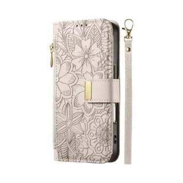 Imagem de Capa Carteira De Couro Para iPhone 17 16E 16 15 14 13 12 pro Max Com Z
