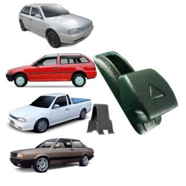 Imagem de Botão E Arremate Do Banco C/trava Fusca Gol Kombi Preto - PLASTCAR
