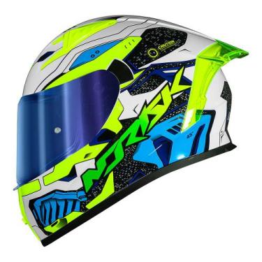 Imagem de Capacete Norisk Flow Robot Branco e Amarelo, 56