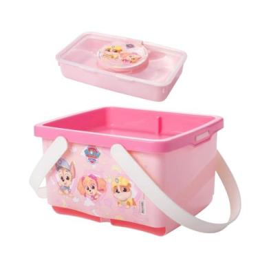 Imagem de Kit Caixa de Fraldas Bolsa com Tampa e Alça + Porta Lenços Patrulha Ca