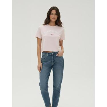 Imagem de Camiseta Manga Curta Feminina Silkada Aéropostale, Rosa claro, M