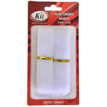 Imagem de Aviamento Fecho Contato 25MM X 100CM Branco - Cartela - KIT